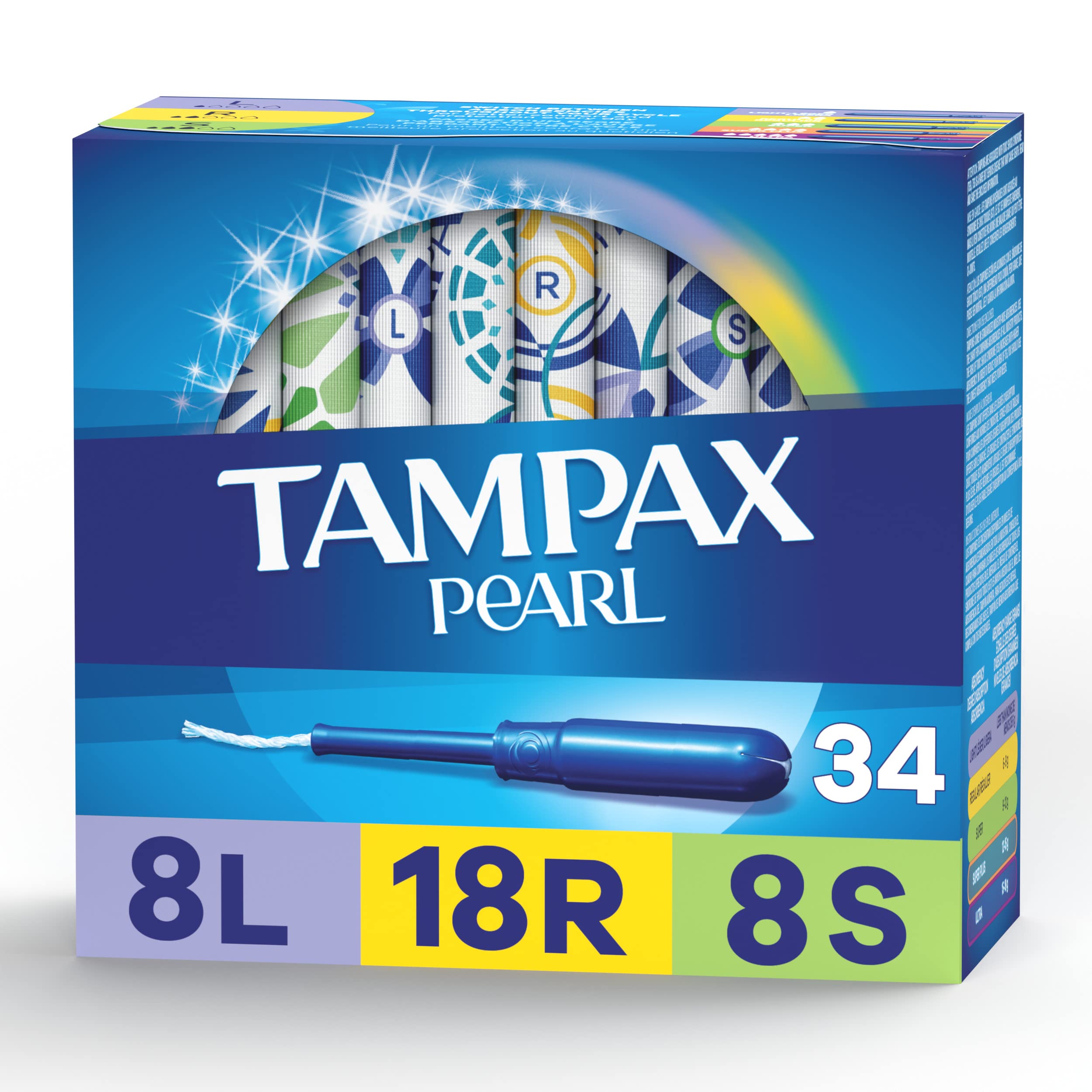 Tampax Pearl Tampons Multipack, Light/Regular/Super Absorbency, With L –  FamilyOTC