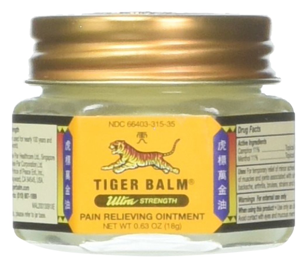 Tiger Balm Ultra Strength Pain Relieving Ointment Non-Staining 18 gm