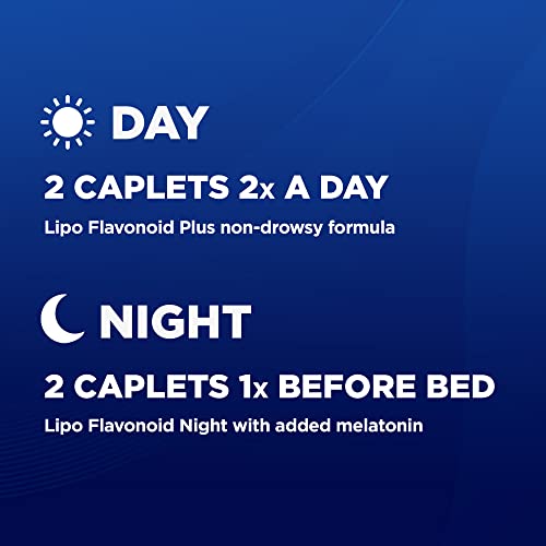 Lipo-Flavonoid Day & Night Combo Kit, Tinnitus Relief for Ringing Ears, Lipo-Flavonoid Plus & Lipo-Flavonoid Night with Melatonin & Vitamin C, 90 Caplets