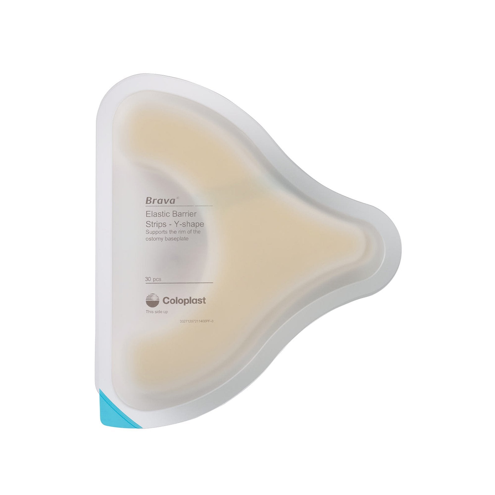 Skin Barrier Strip Brava Moldable, Standard Wear Adhesive without Tape Without Flange Universal System Hydrocolloid 1/2 Curve