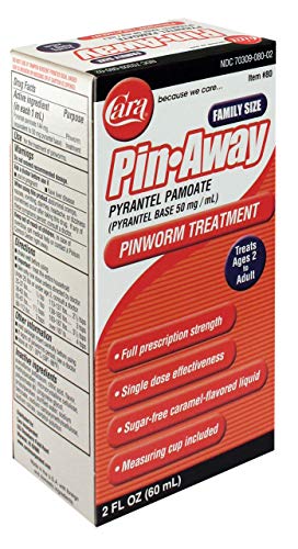 CARA Pin-Away Pinworm Medicine, 2 Fluid Ounce