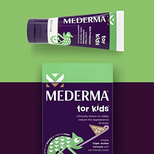 Mederma Scar Gel for Kids, Reduces the Appearance of Scars, 1 Pediatrician Recommended, Goes on Purple, Rubs in Clear, Kid Friendly, Grape Scent, 0.70 Oz