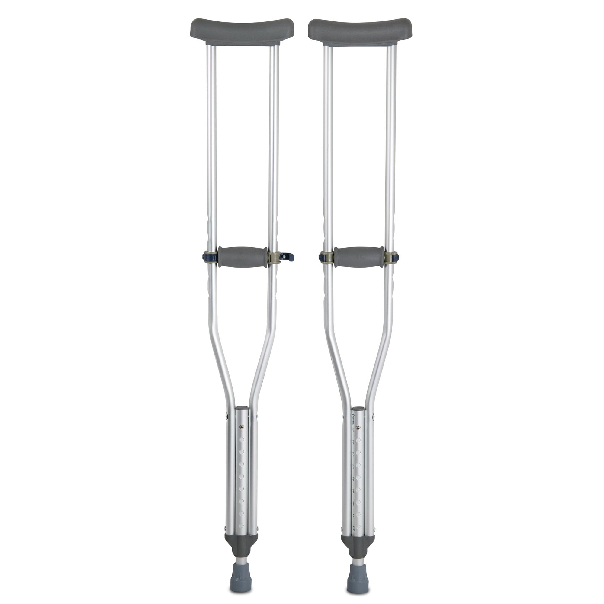 Underarm Crutches McKesson Aluminum Frame Adult 350 lbs. Weight Capacity Push Button Adjustment