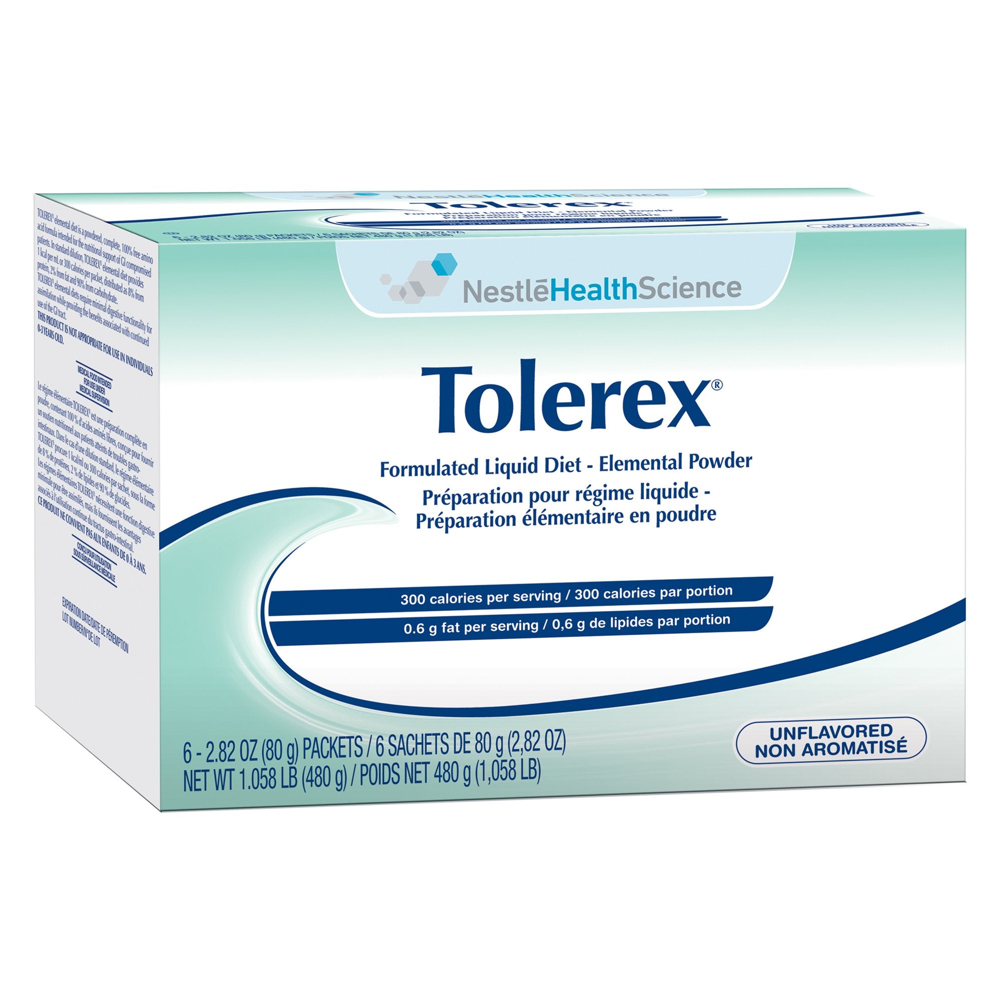 Oral Supplement Tolerex Unflavored Powder 2.82 oz. Individual Packet