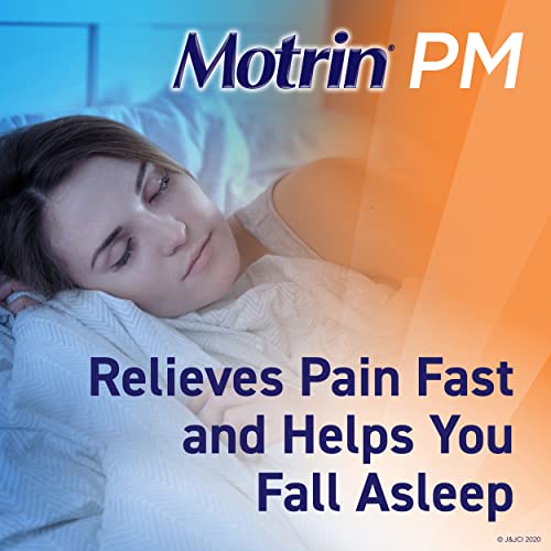 Motrin PM Caplets, 200 mg Ibuprofen & 38 mg Sleep Aid, Nighttime Relief for Minor Pains, 20 ct