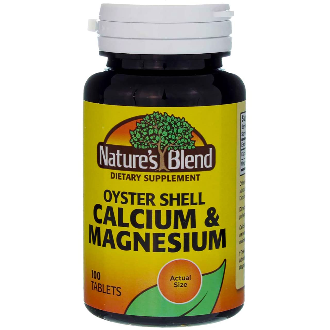 Nature's Blend Oyster Shell Calcium & Magnesium 100 Tabs (079854500233-1a)