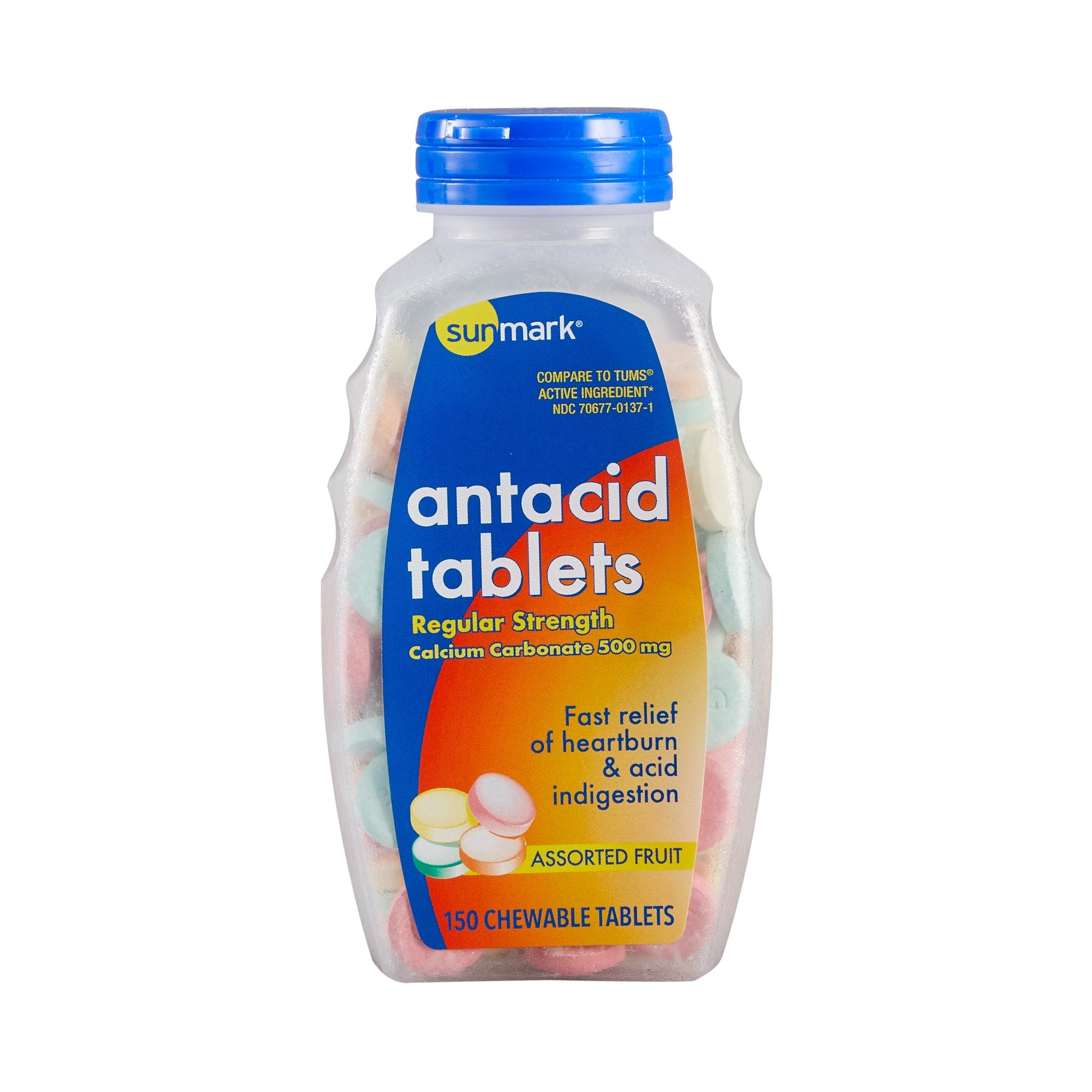 Antacid sunmark 500 mg Strength Chewable Tablet 150 Per Bottle