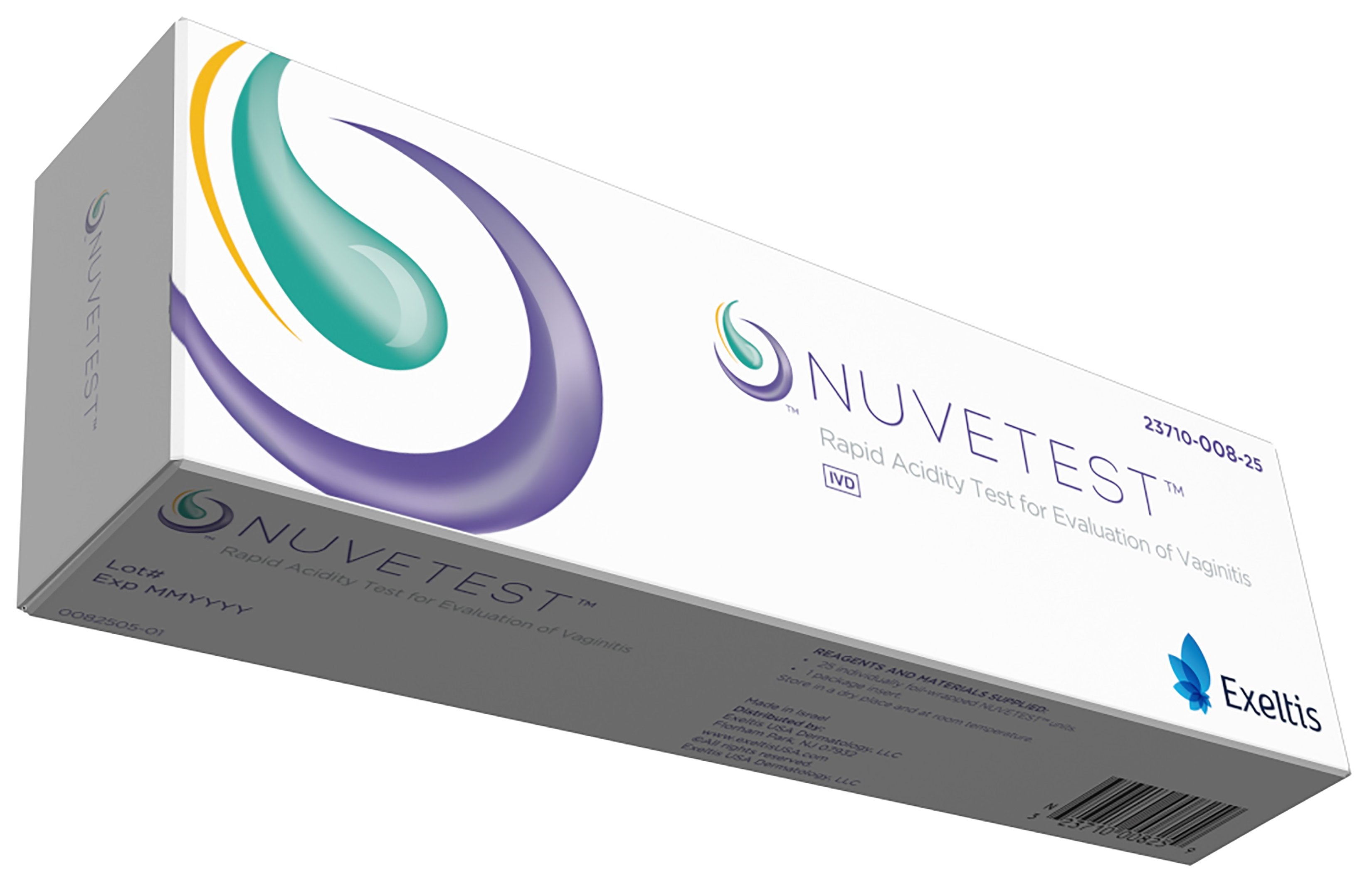 Sexual Health Test Kit NuveTest Rapid Acidity Test Bacterial Vaginosis (BV) / Trichomoniasis Test Vaginal Secretion Sample 25 Tests CLIA Waived