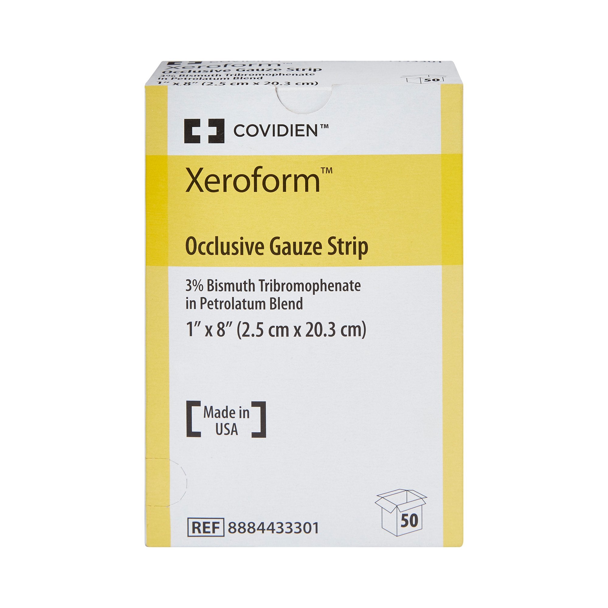 Xeroform Petrolatum Impregnated Dressing Xeroform Occlusive Strip 1 X 8 Inch Sterile