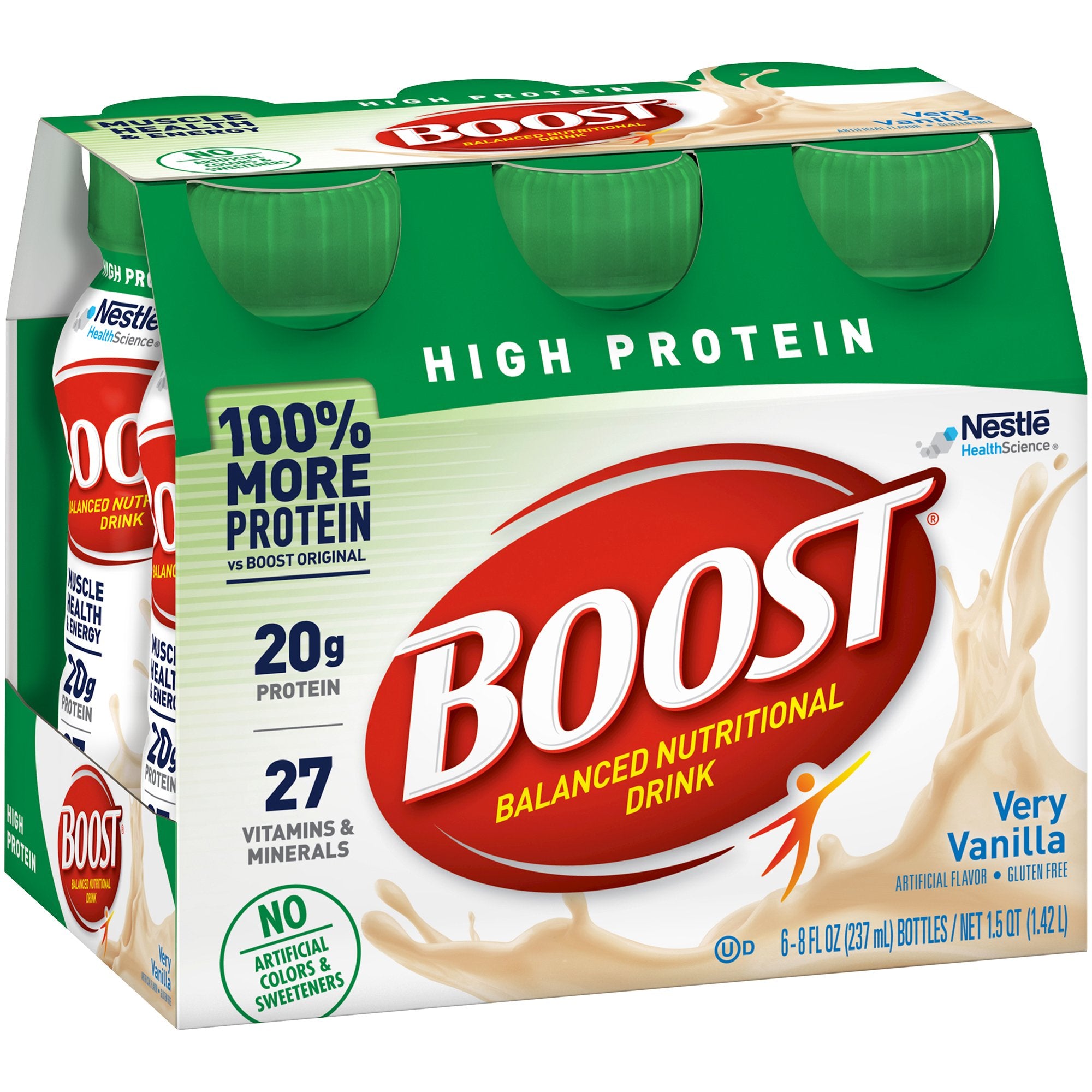 Oral Supplement Boost High Protein Very Vanilla Flavor Liquid 8 oz. Bottle