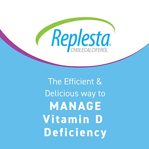 Replesta 50,000 IU Vitamin D3 Cholecalciferol, for Vitamin D Deficiency, Once-Weekly Chewable Wafer, Non-GMO, Natural Orange Flavor, 4 Count (Pack of 1)