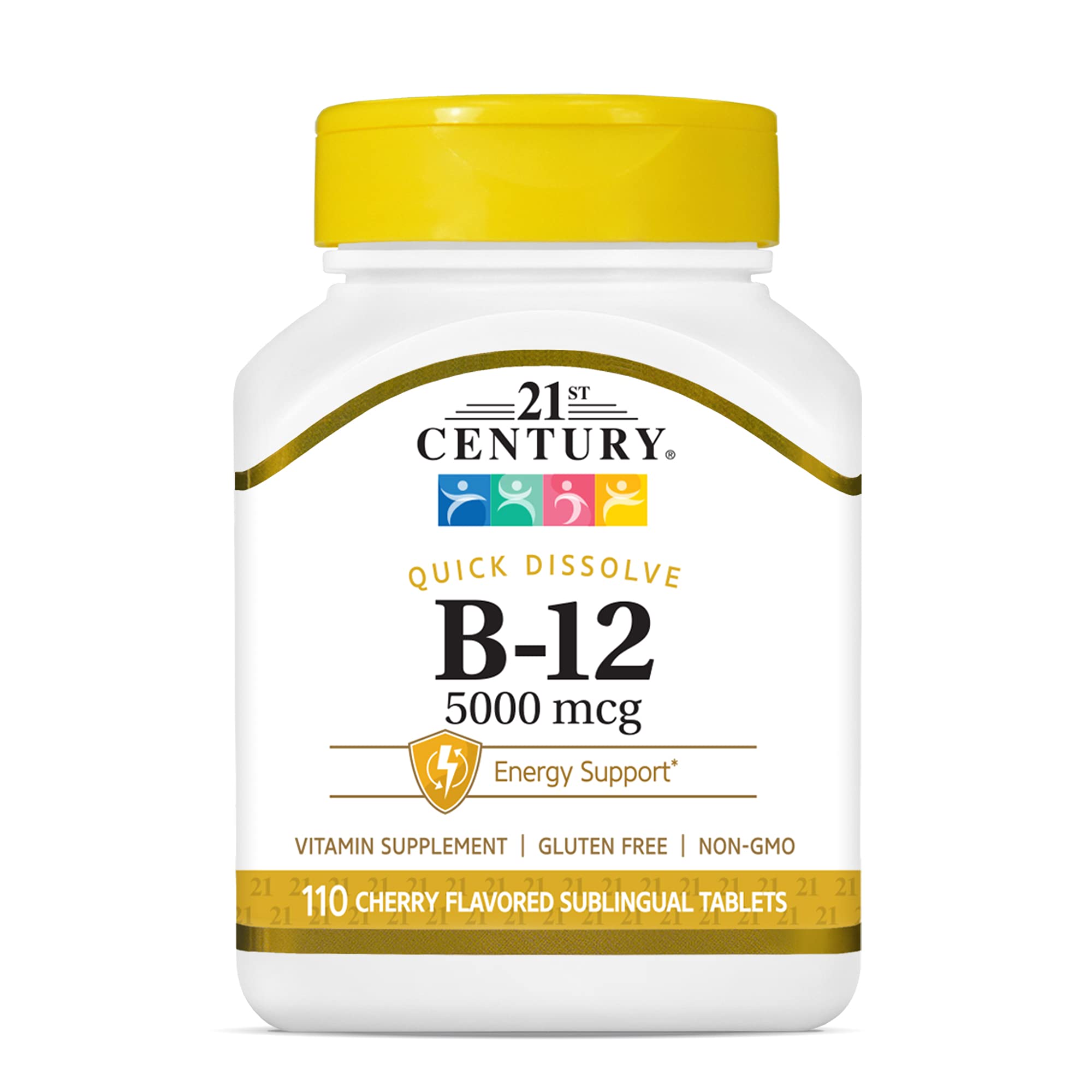 21st Century B 12 5000 mcg Sublingual Tablets, White Unflavored 110 Count