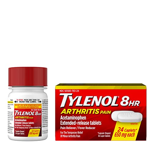 Tylenol 8 Hour Arthritis Pain Tablets with Acetaminophen for Joint Pain, 24 ct