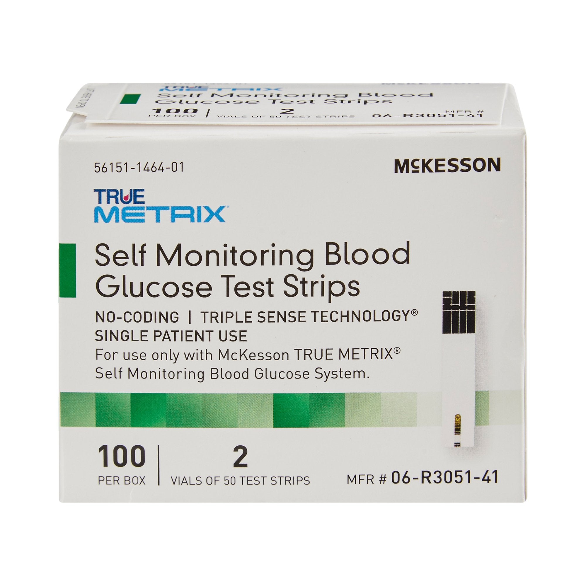 Blood Glucose Test Strips McKesson TRUE METRIX 100 Strips per Pack