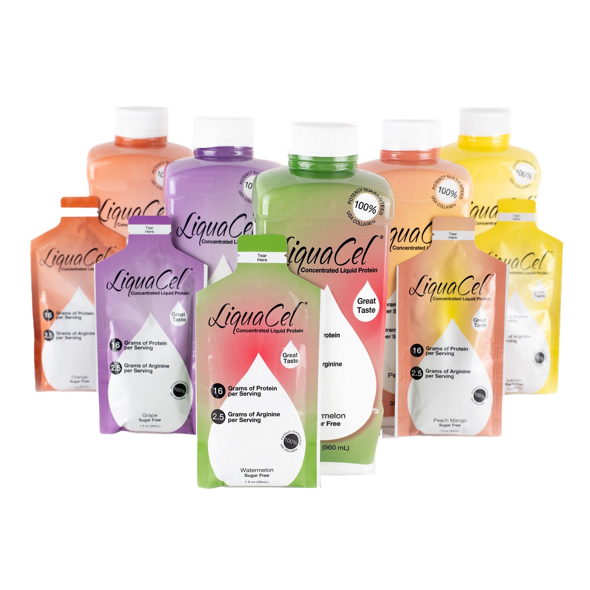 Oral Supplement LiquaCel Peach Mango Flavor Liquid 32 oz. Bottle