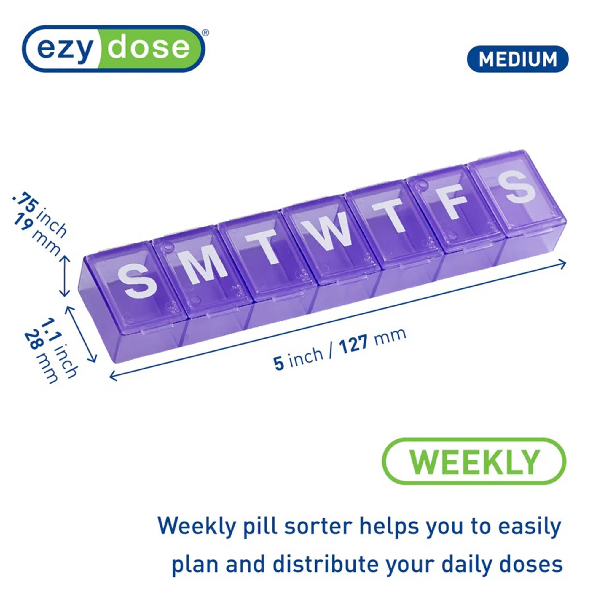 Pill Organizer Ezy Dose Medium 7 Day 1 Dose