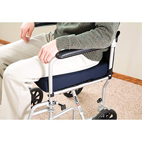 Carex Memory Foam Seat Cushion - Office Chair Cushion and Wheelchair Cushion - Comfortable Chair Pad, 18" x 16" x 3"