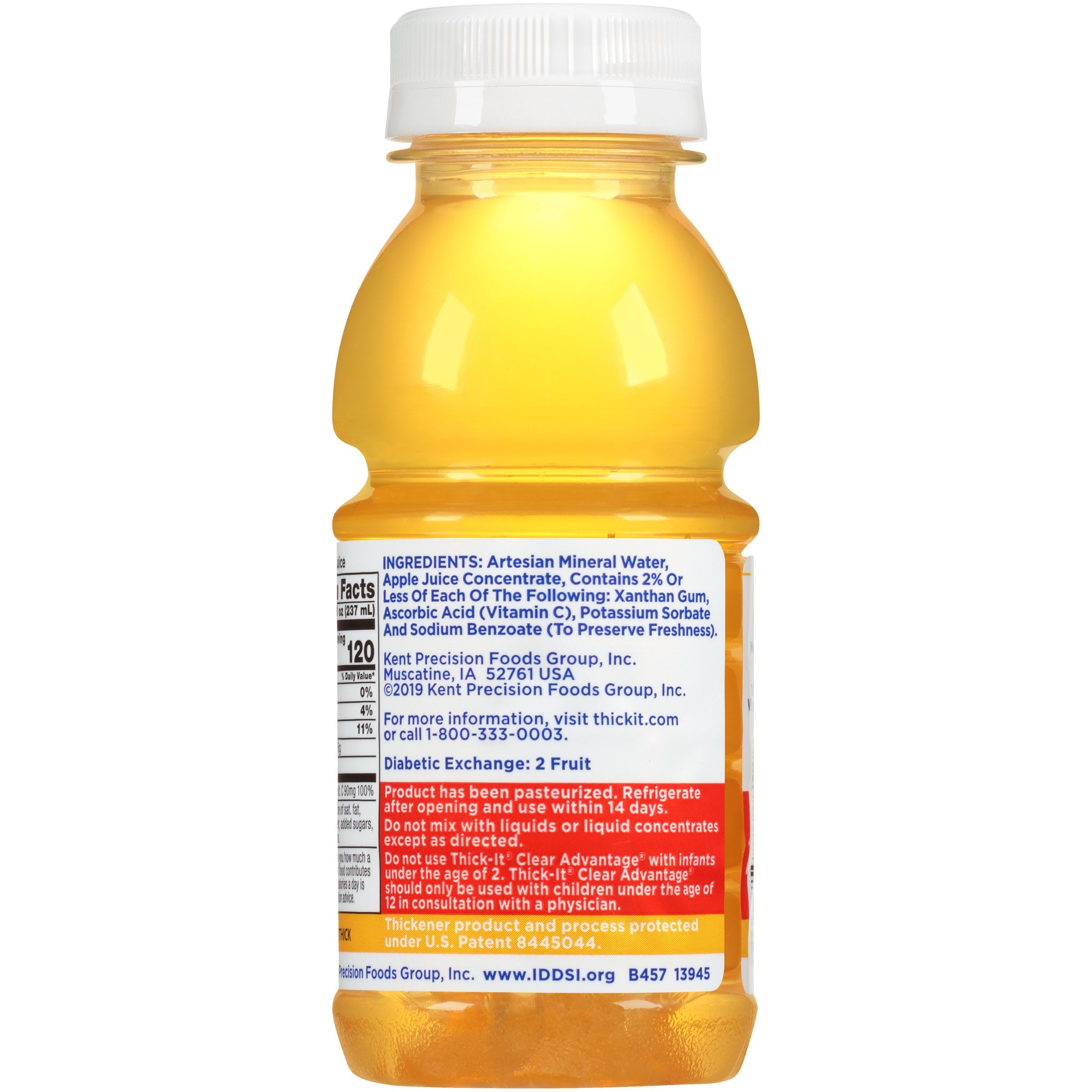Thickened Beverage Thick-It Clear Advantage 8 oz. Bottle Apple Flavor Liquid IDDSI Level 3 Moderately Thick/Liquidized