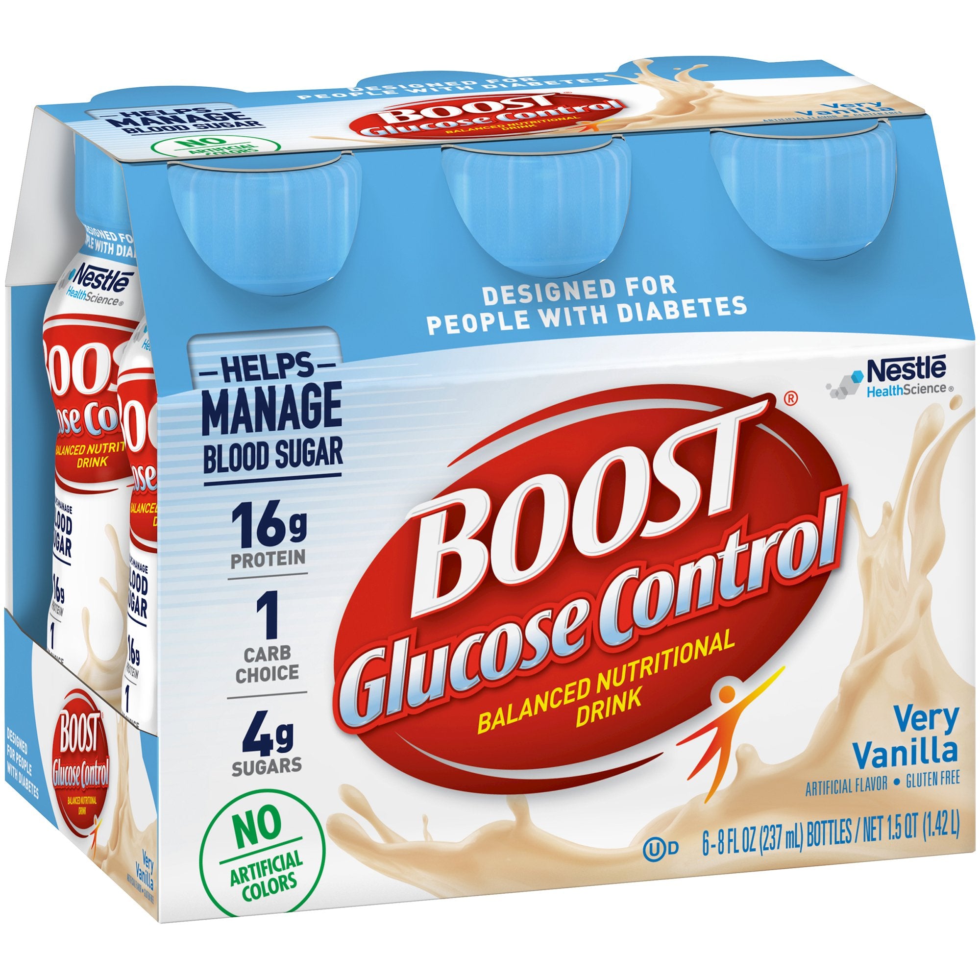 Oral Supplement Boost Glucose Control Very Vanilla Flavor Liquid 8 oz. Bottle