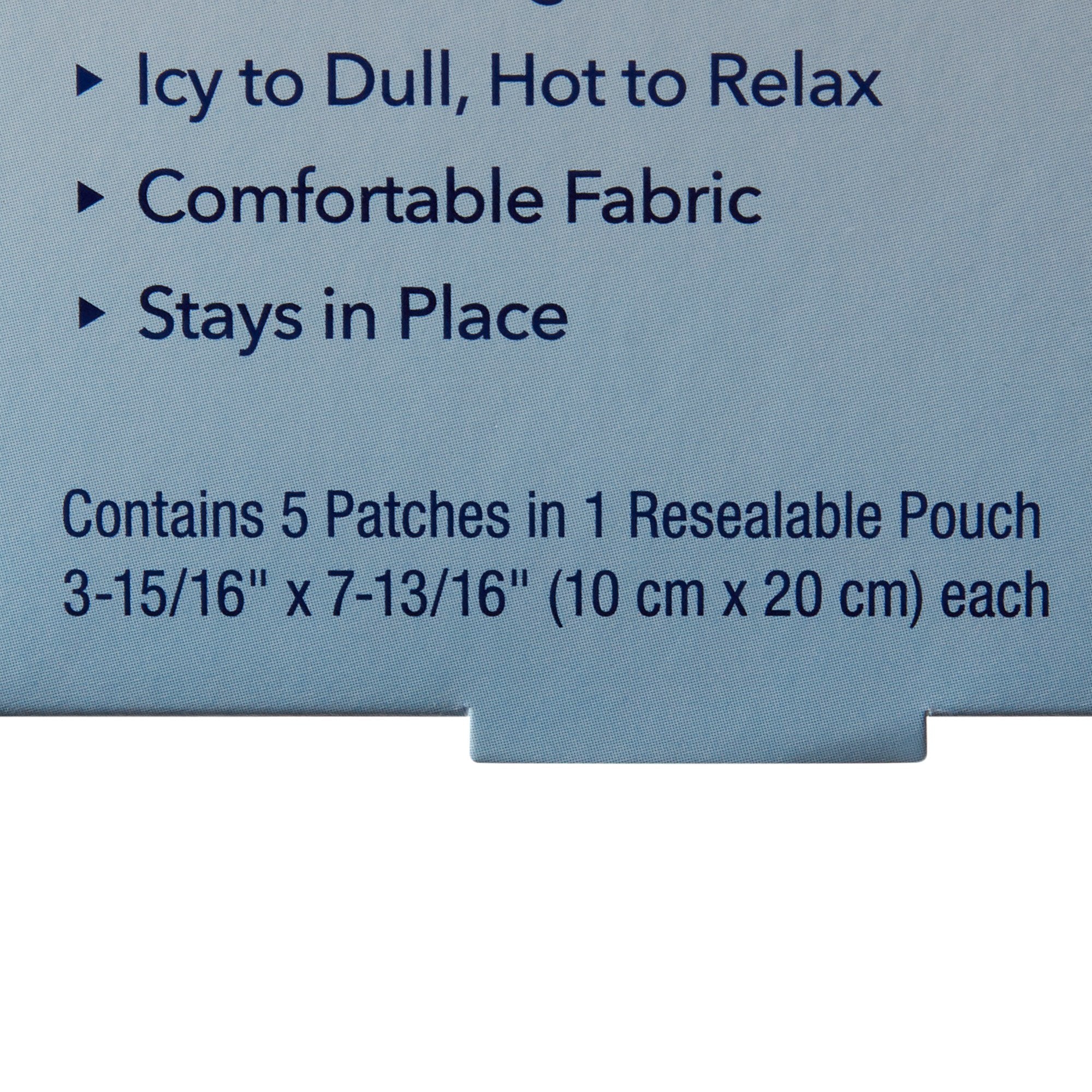 Topical Pain Relief Icy Hot 5% Strength Menthol Patch 5 per Box