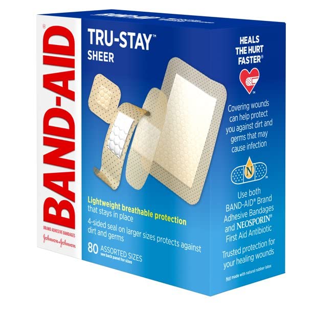 BAND-AID Sheer Strips Assorted 80 Each (Pack of 2)