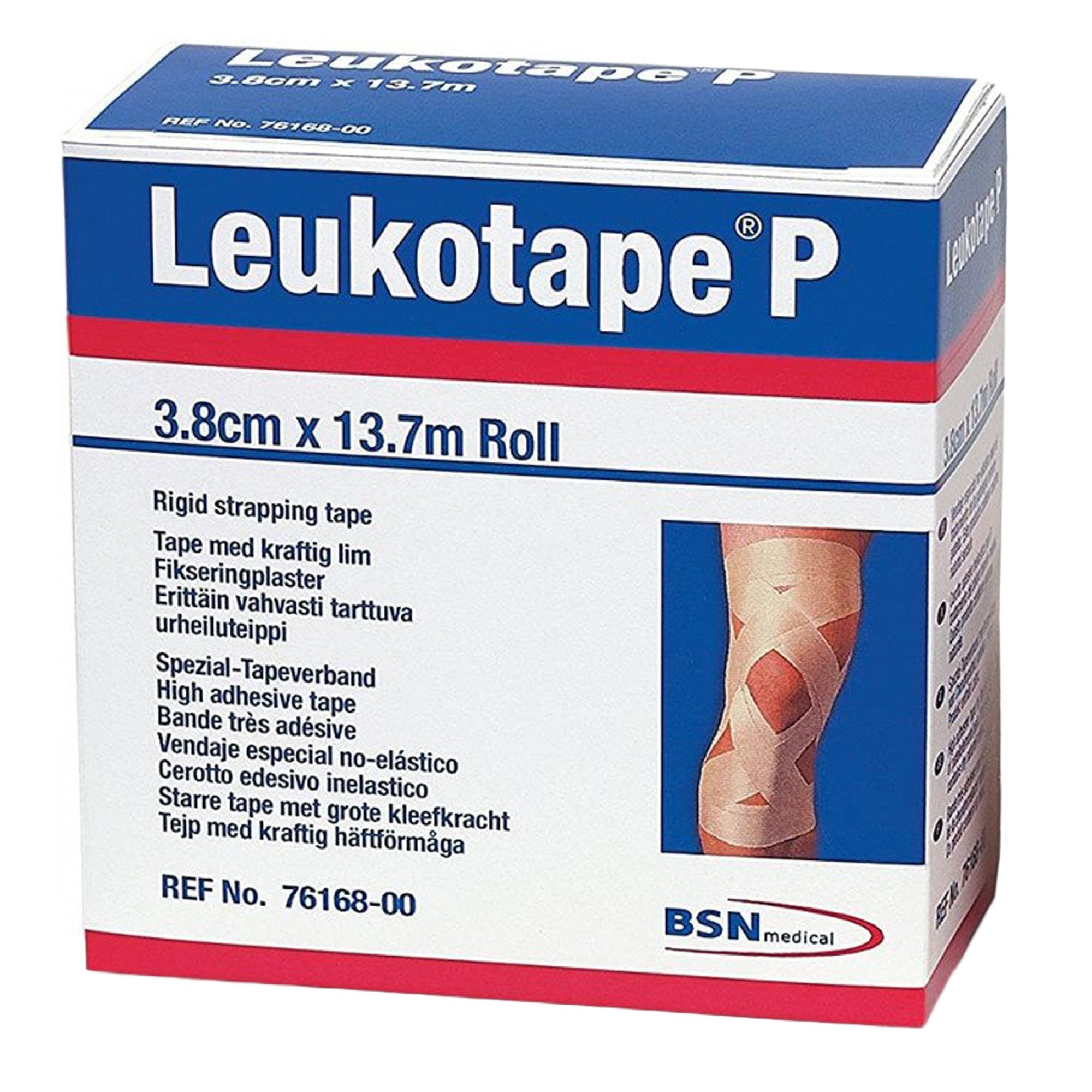 Orthopedic Corrective Tape Leukotape P Porous Zinc Oxide Adhesive 1-1/2 Inch X 15 Yard Beige NonSterile