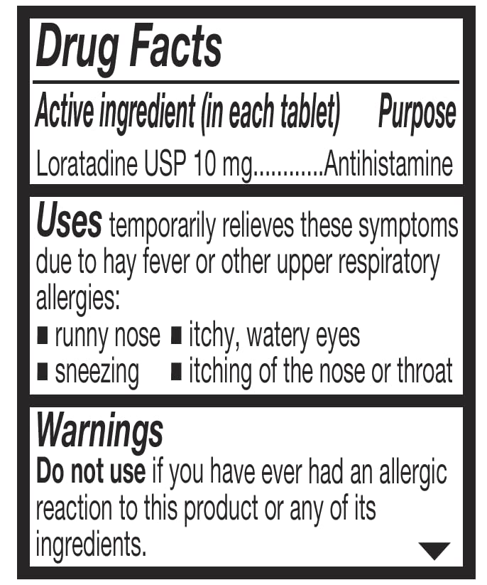 Rising Pharma Allergy Relief - Loratadine Tablets 10mg - Antihistamine, Allergy Relief Product - 300 Tablets