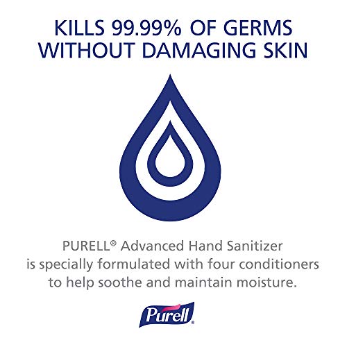 Purell Advanced Hand Sanitizer Soothing Gel, Fresh scent, with Aloe and Vitamin E- 2 fl oz Travel Size Flip Cap Bottle (Pack of 24) - 9682-24-CMR