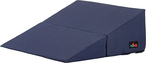 NOVA Folding Bed Wedge, Combo Use as Bed Wedge or Pillow Table, Comes in 3 Slope Elevations & 2 Colors (Navy Blue & White), Removable & Washable Cover