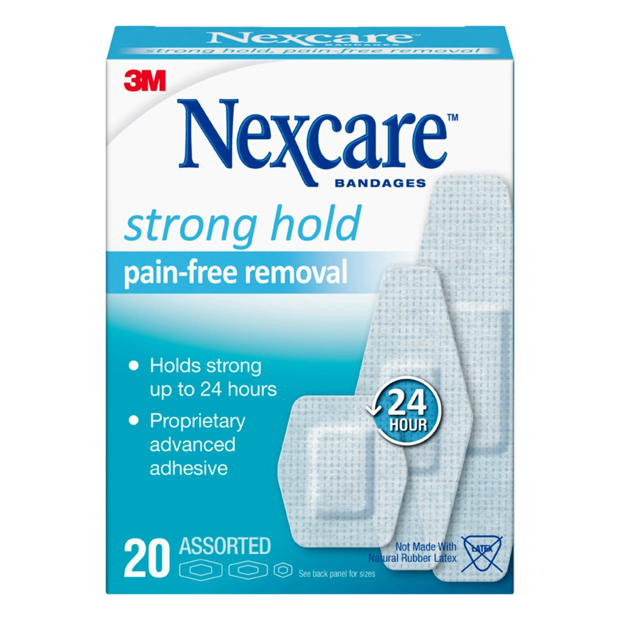 Adhesive Strip Nexcare Sensitive Skin 7/8 X 1-1/4 Inch / 1-1/8 X 3 Inch / 15/16 X 1 - 1/8 Inch Silicone Rectangle White Sterile
