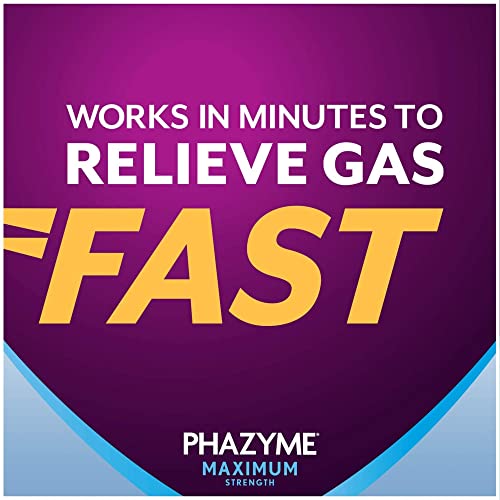 Phazyme Maximum Strength Gas and Bloating Relief, 250 mg Simethicone, 12 Fast Gels