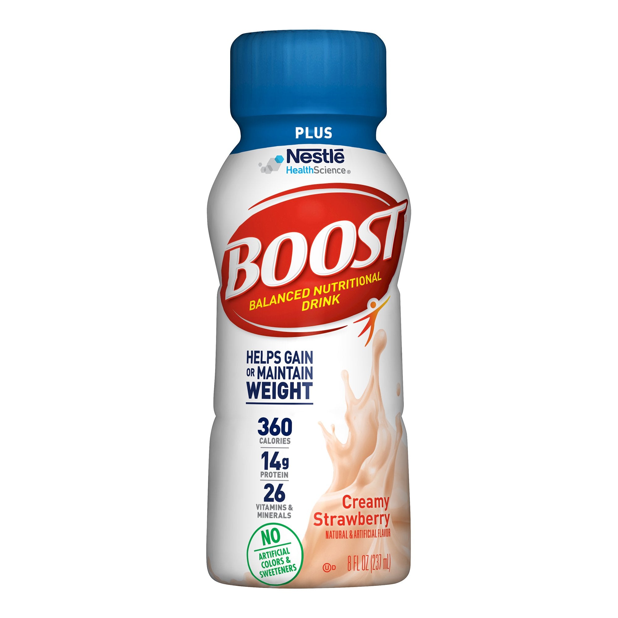 Oral Supplement Boost Plus Creamy Strawberry Flavor Liquid 8 oz. Bottle