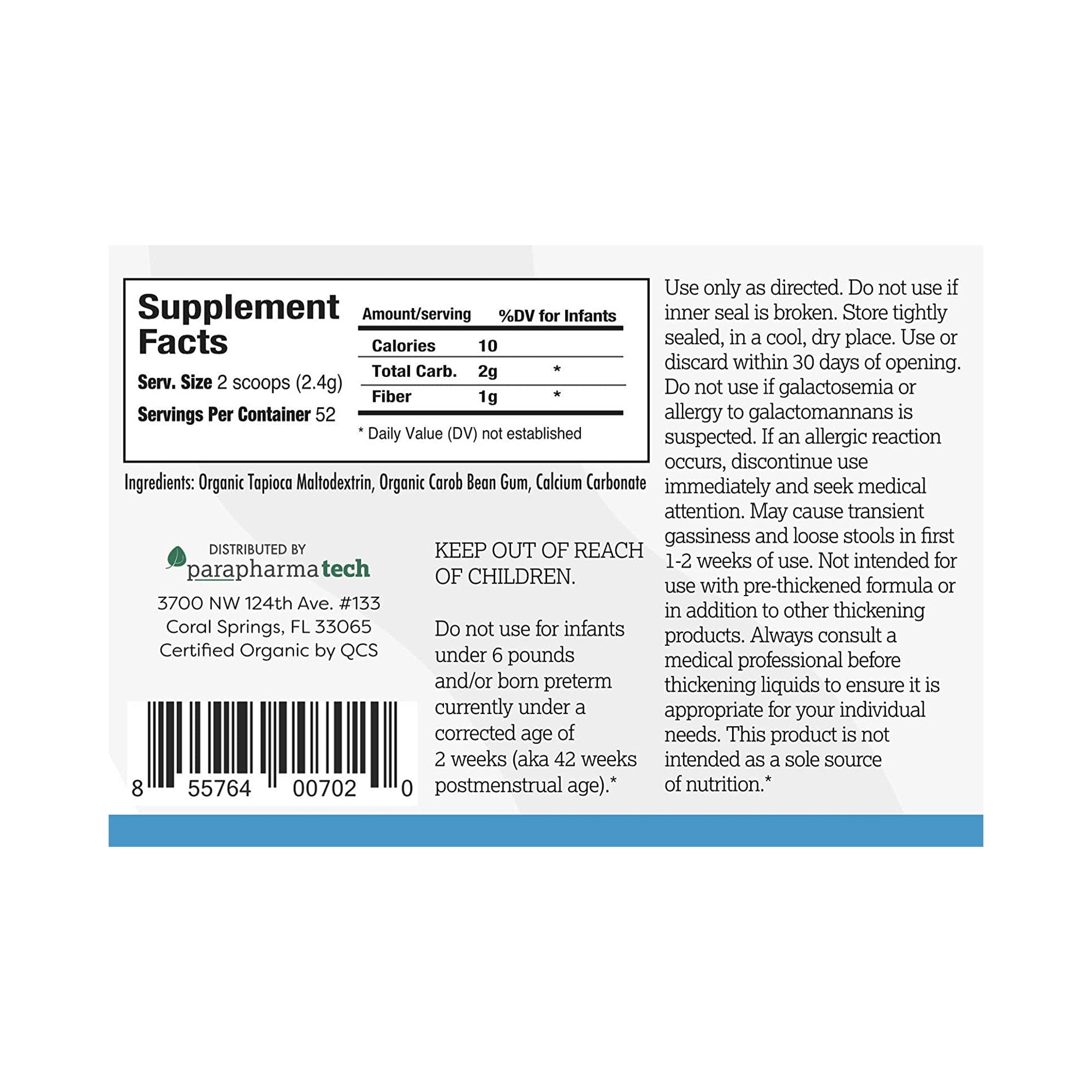 Infant Formula and Breast Milk Thickener Gelmix 4.4 oz. Jar Unflavored Powder IDDSI Level 1 Slightly Thick