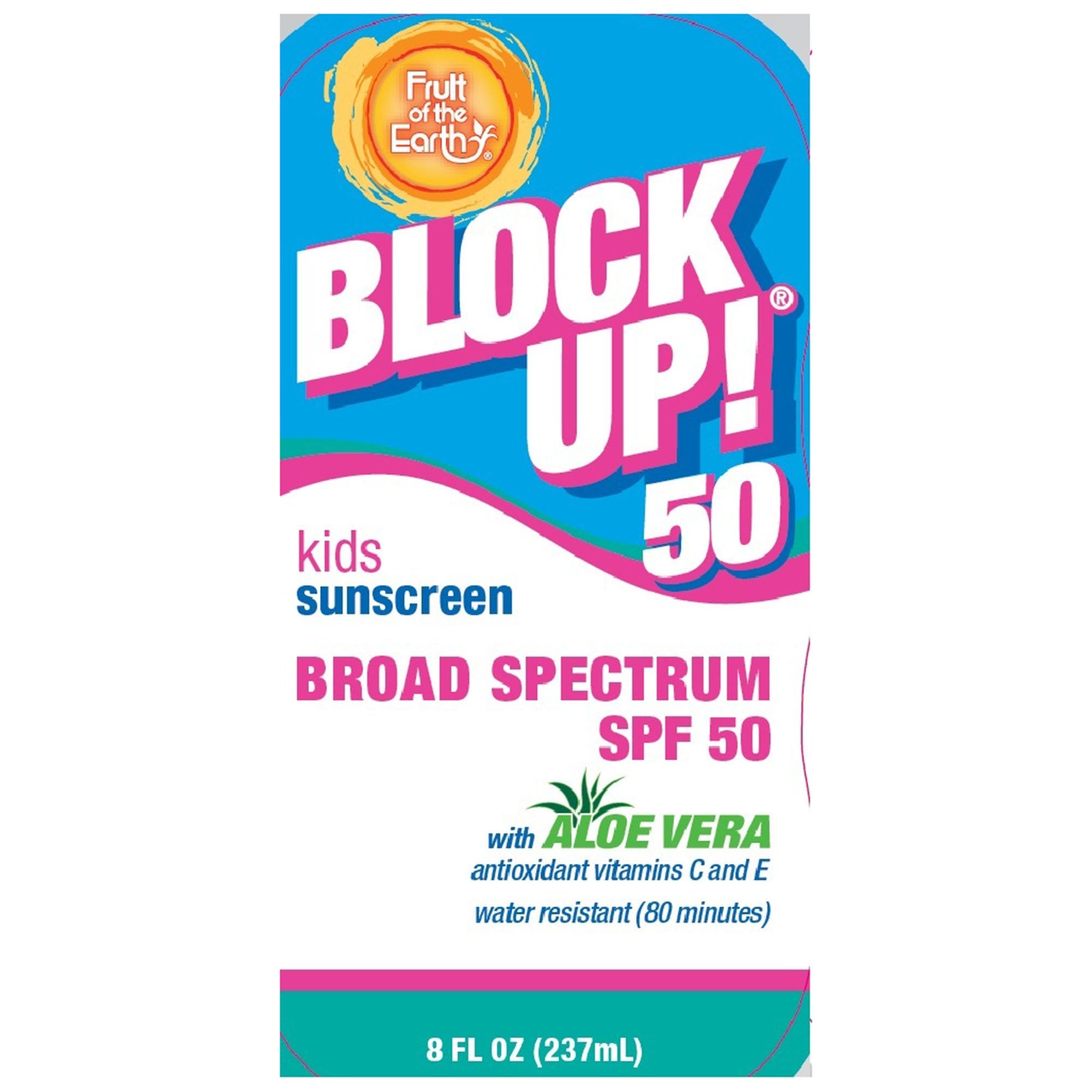 Sunscreen Block Up! Kids SPF 50 Lotion 8 oz. Bottle