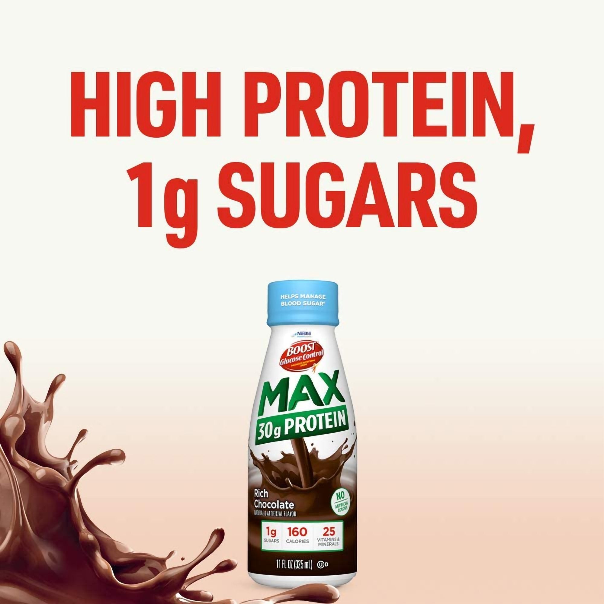 Oral Supplement Boost Glucose Control Max Rich Chocolate Flavor Liquid 11 oz. Bottle