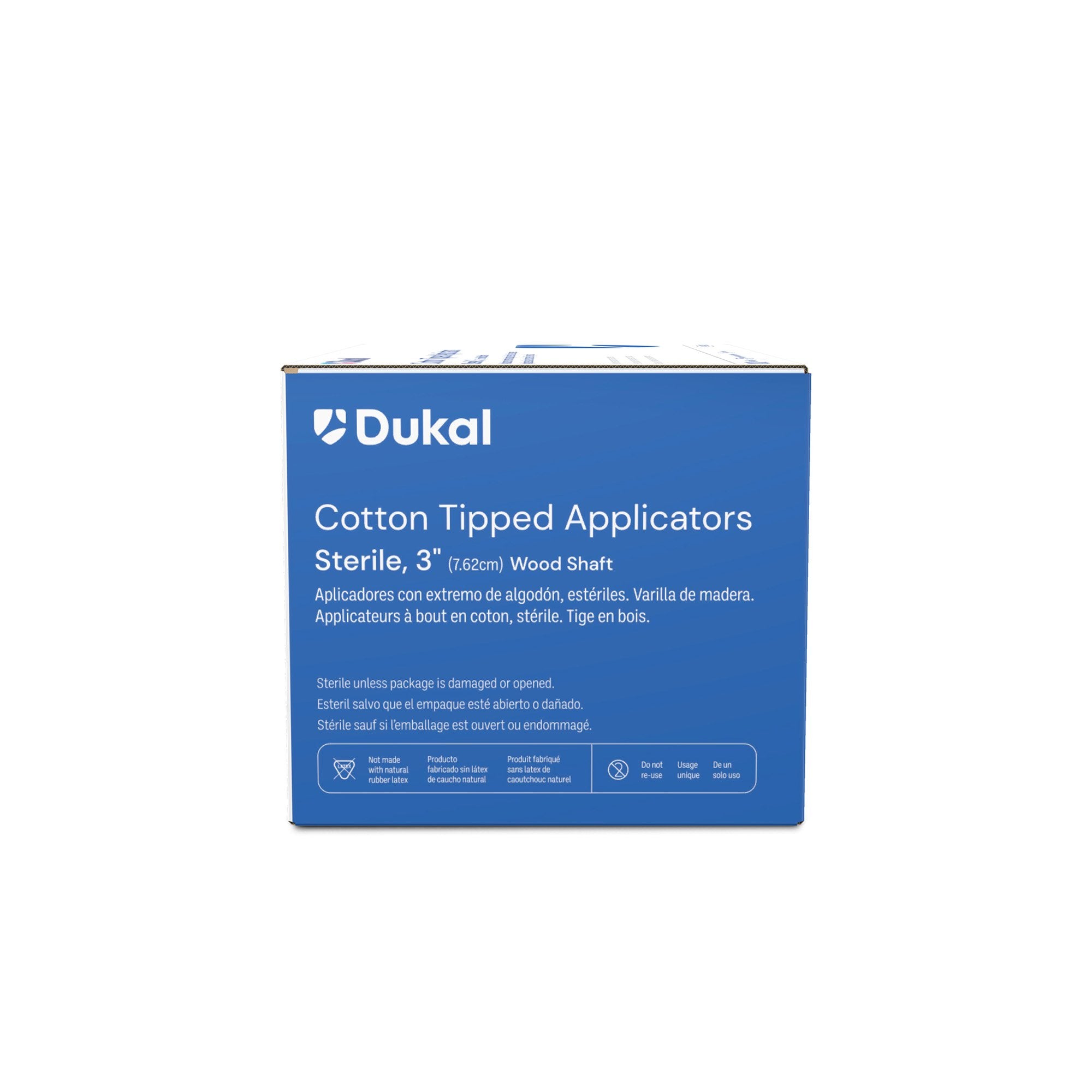Swabstick Dukal Cotton Tip Wood Shaft 3 Inch Sterile 2 per Pack