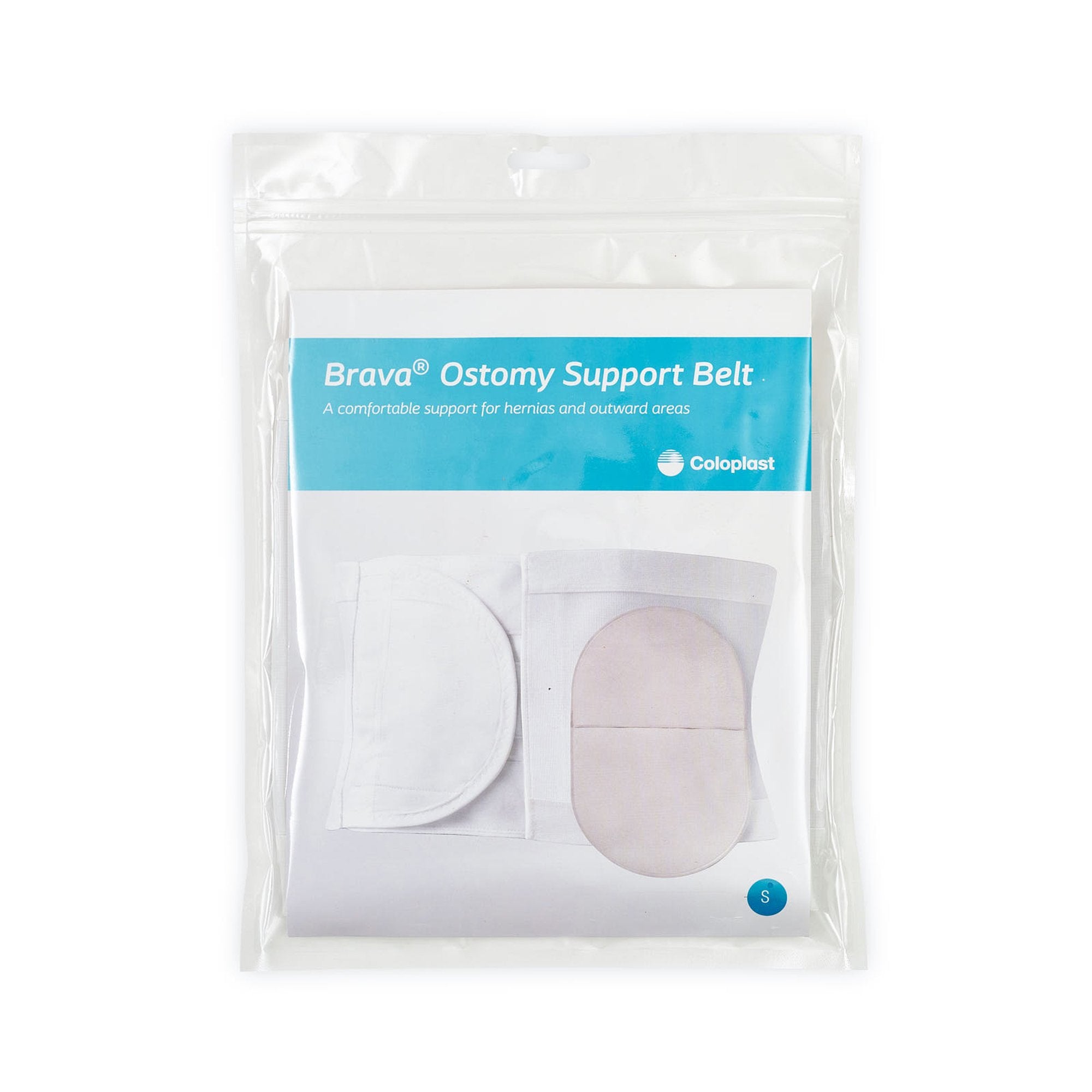 Ostomy Support Belt Brava Small, 29 to 32 Inch Waist, White