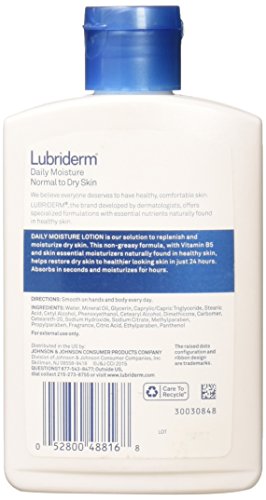 Lubriderm Daily Moisture Unscented Lotion, 6 Oz