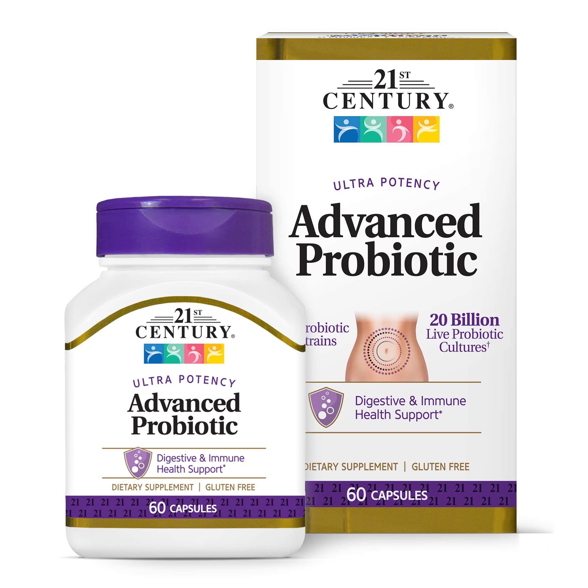 21st Century Advanced Probiotic Capsules, 60 Count (27505)
