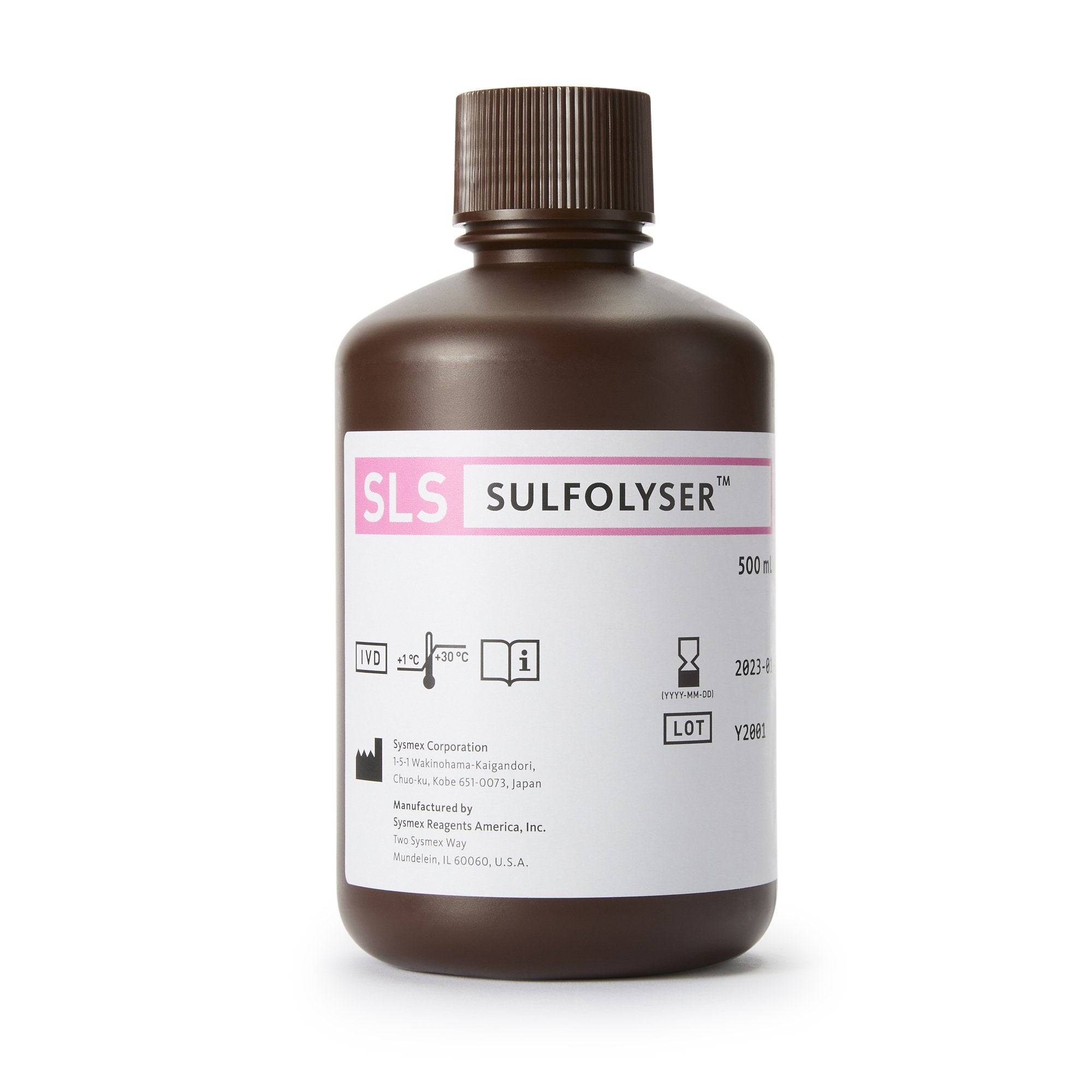 Reagent Sulfolyser Hematology Hemoglobin For Sysmex Automated Hematology Analyzers 3 X 500 mL