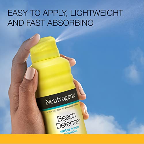Neutrogena Beach Defense Sunscreen Spray SPF 50 Water-Resistant Sunscreen Body Spray with Broad Spectrum SPF 50, PABA-Free, Oxybenzone-Free & Fast-Drying, Superior Sun Protection, 6.5 oz