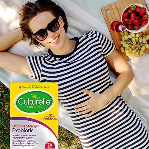 Culturelle Ultimate Strength Daily Probiotic for Women & Men - 20 Count - Digestive Health Capsules, Naturally-Sourced Daily Probiotics for Digestive Health and Immune Support, Gluten Free & Soy Free