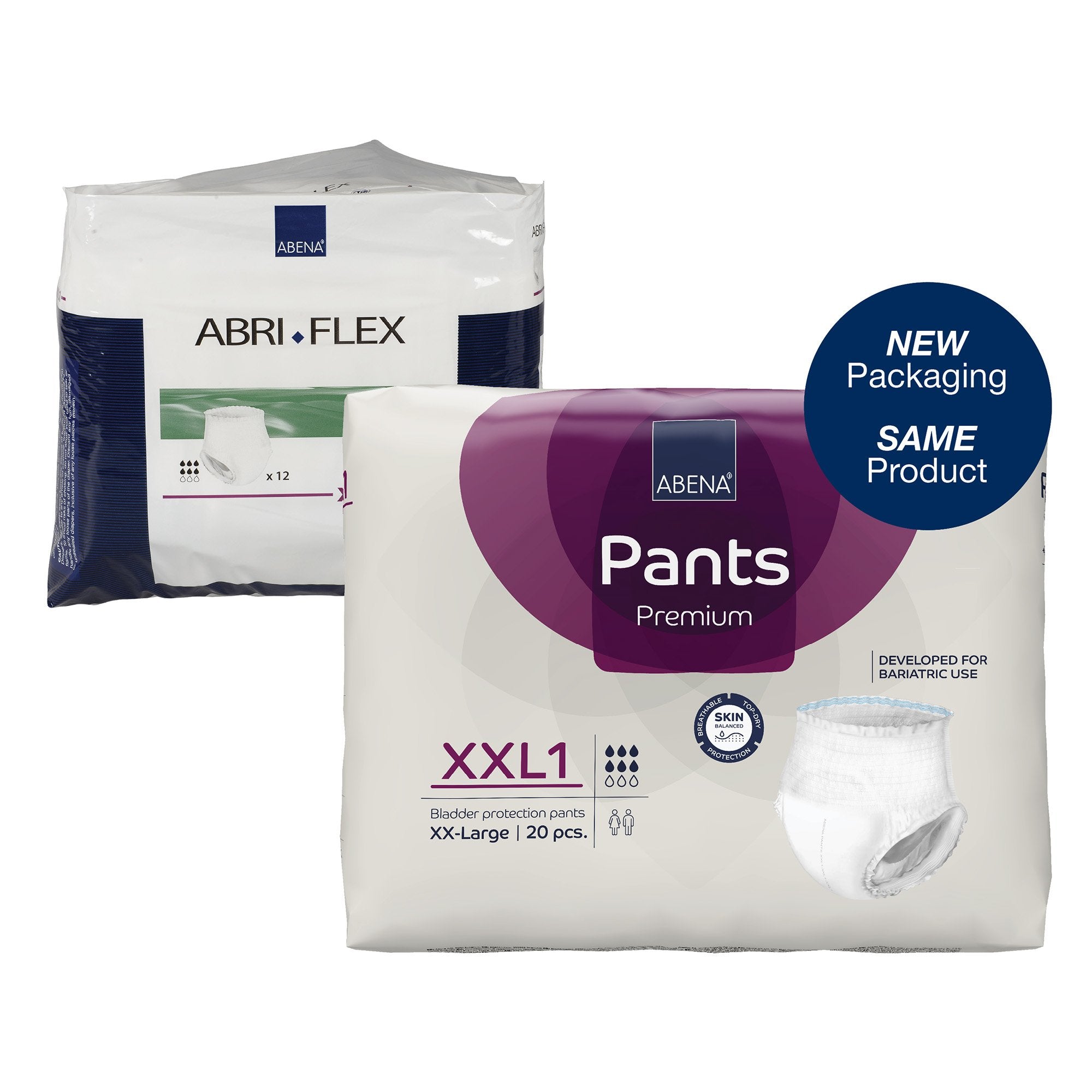 Unisex Adult Absorbent Underwear Abena Premium Pants XXL1 Pull On with Tear Away Seams 2X-Large Disposable Moderate Absorbency
