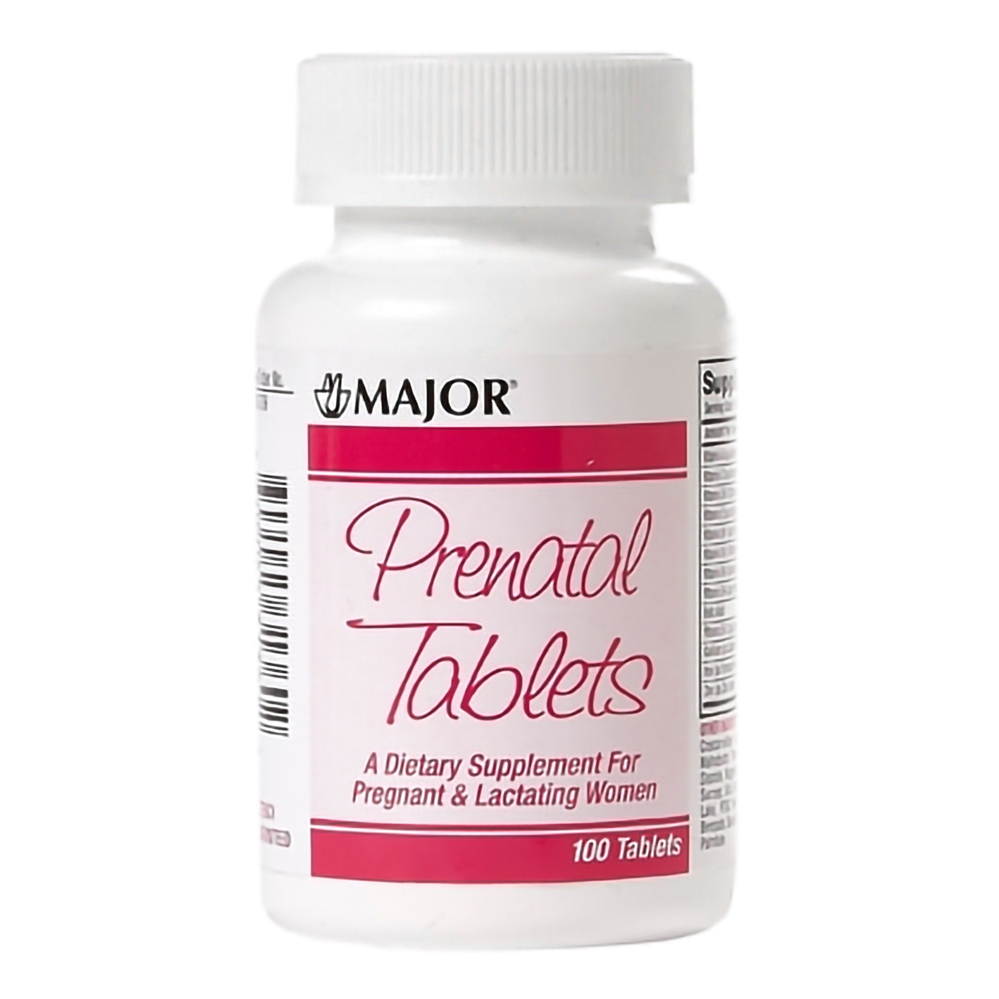 Prenatal Vitamin Supplement Major PNV No. 96 / Iron / Folic Acid 27 mg - 0.8 mg Strength Tablet 30 per Bottle