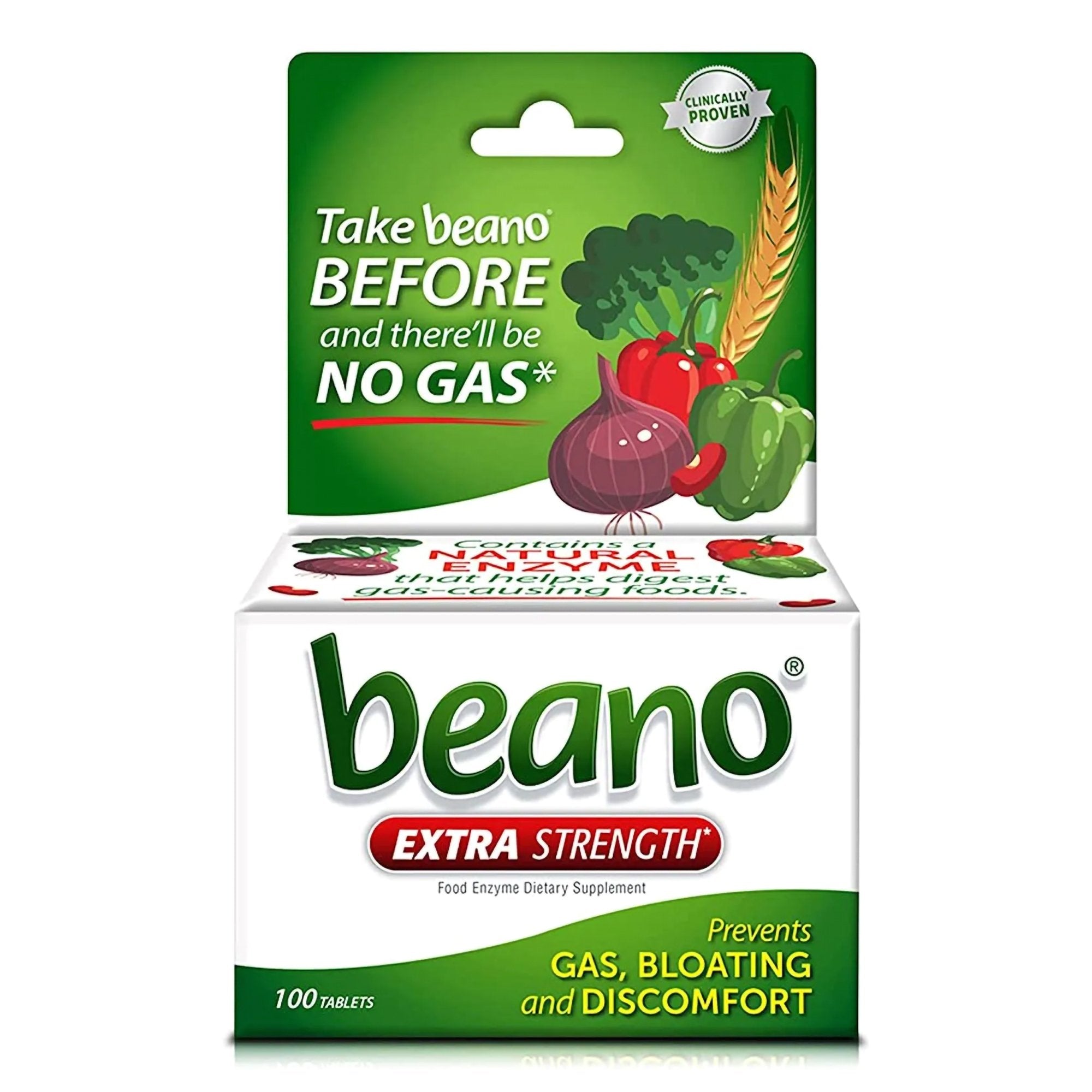 Gas Relief Beano 400 GALU Strength Tablet 100 per Bottle