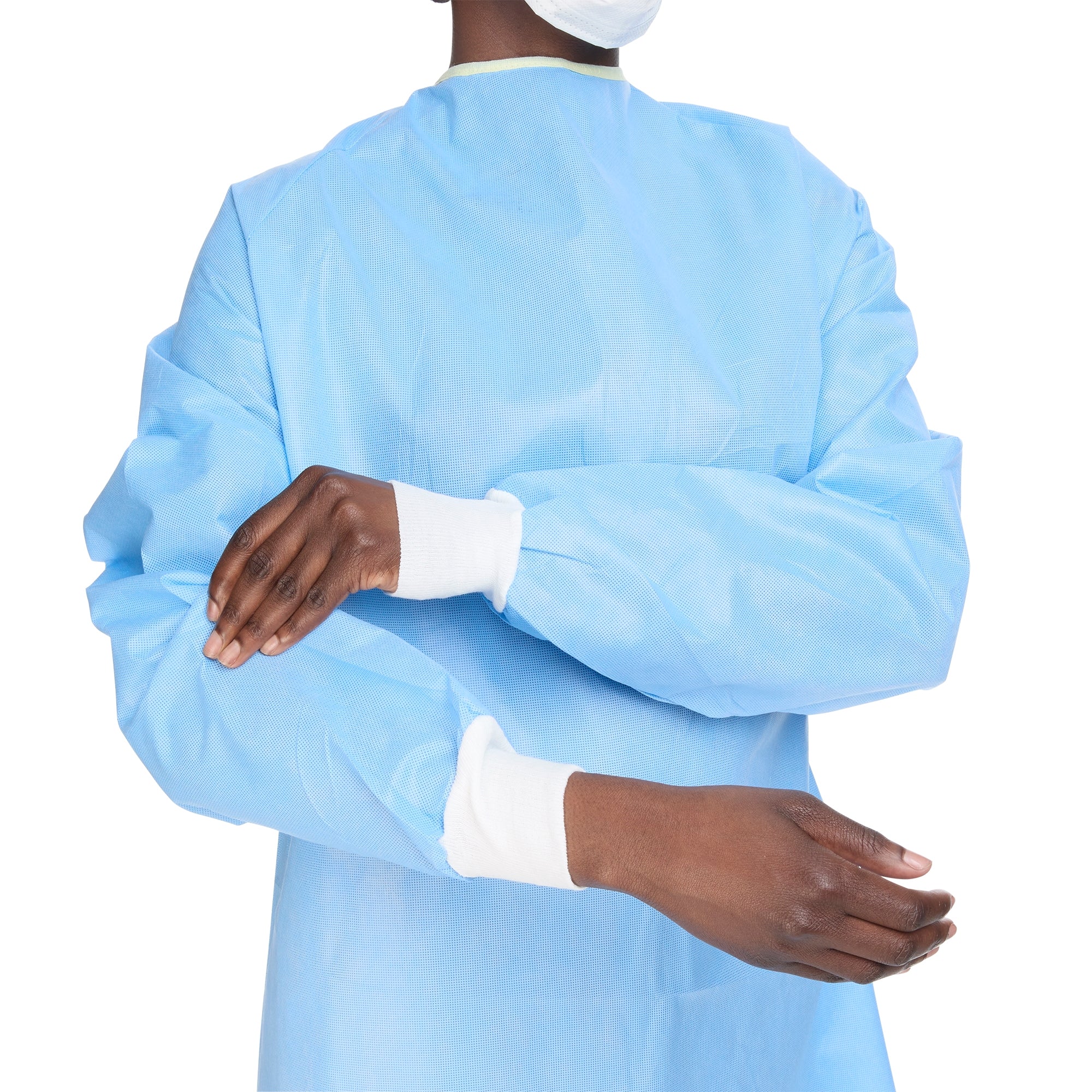 Non-Reinforced Surgical Gown with Towel ULTRA Large Blue Sterile AAMI Level 3 Disposable