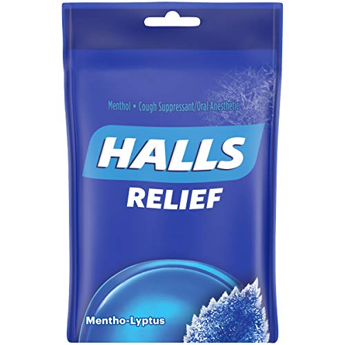 HALLS Relief Mentho-Lyptus Flavor Cough Drops, 1 Bag (30 Total Drops)