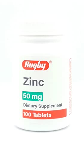 Rugby Zinc Gluconate 50 mg, 100 Tablets - 3 Pack