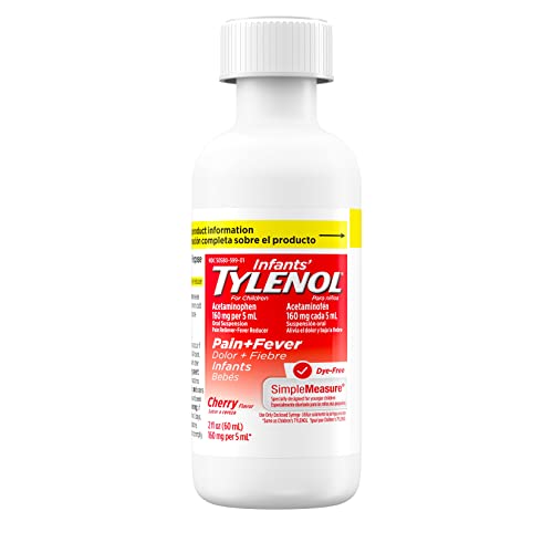 Tylenol Infants Oral Suspension, Dye-Free, Cherry, 2 Fl. Oz