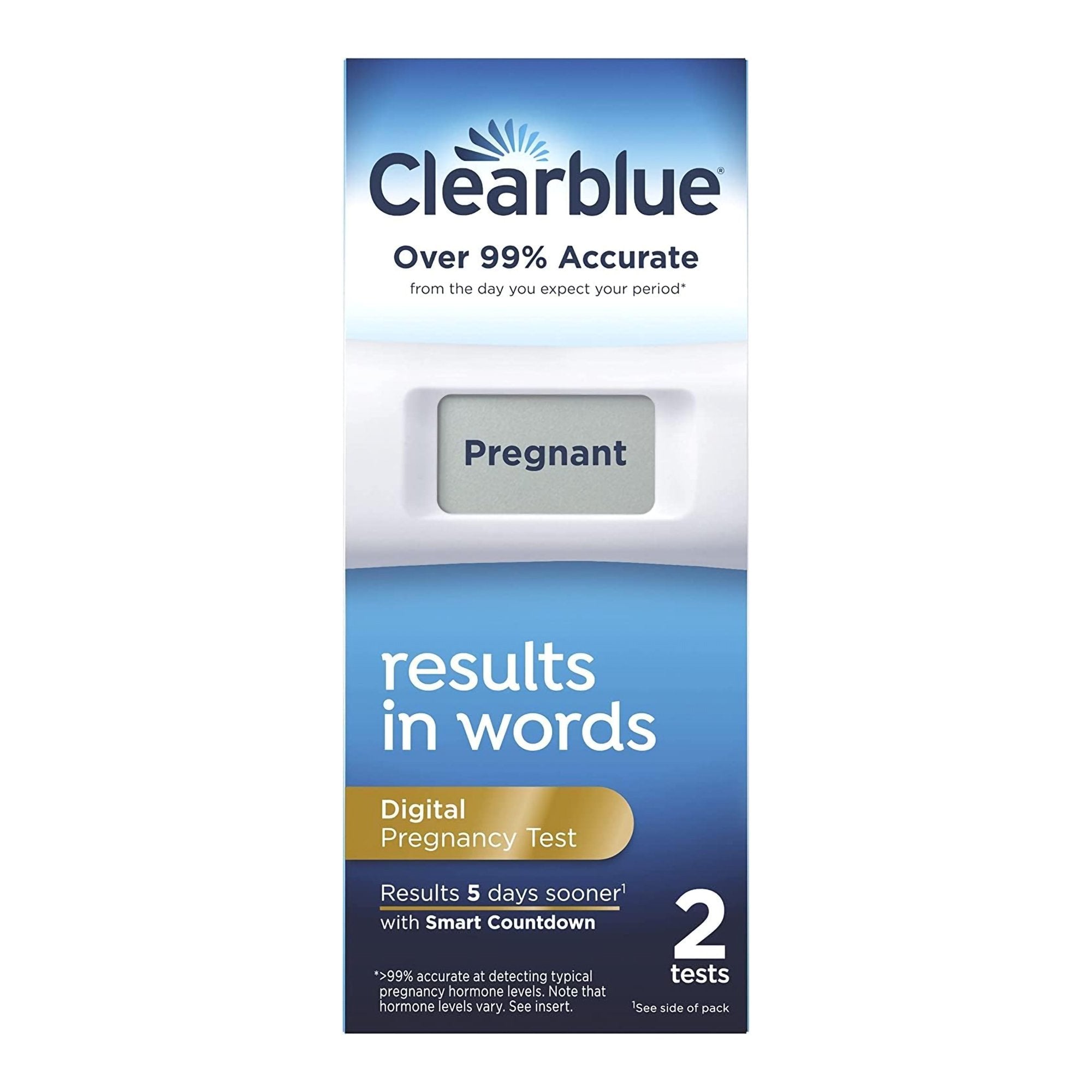 Fertility Test Kit Clearblue Fertility Test / Home Test Device hCG Pregnancy Test Urine Sample 2 Tests CLIA Waived